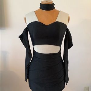 TIGER MIST black cut out mini dress